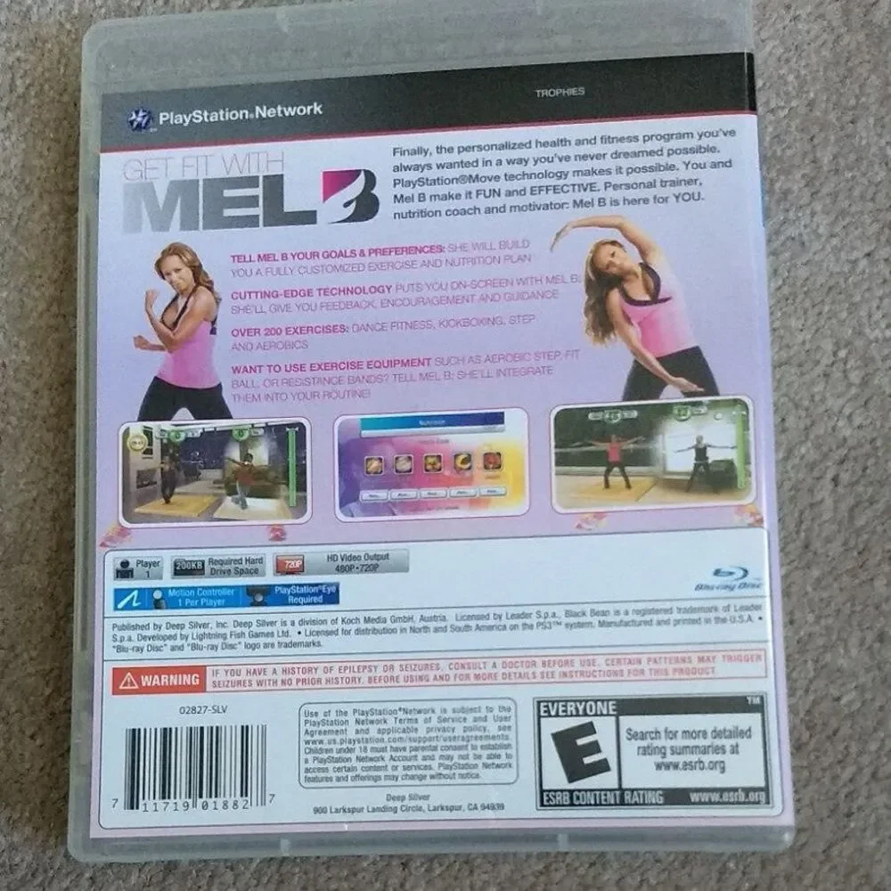 Get Fit With Mel B Spice Girl PlayStation 3 PS3 Video Game Exercise